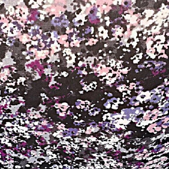 Ladies 'ELLE' Blouse S Purple Multi Floral Sheer V Neck Preowned - Picture 6 of 8